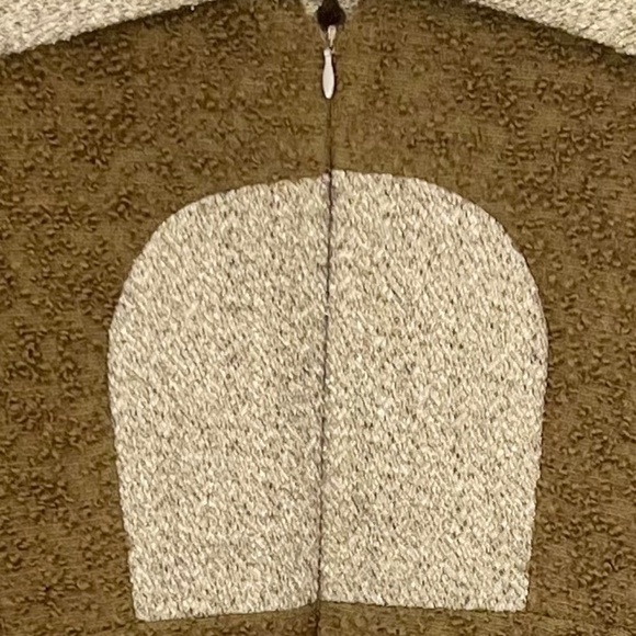 Vintage 60s Mod green boucle brown tweed zip front long sleeve mini dress XS - Picture 8 of 13